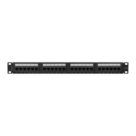 Patch panel lanberg 24 puertos 1u cat.6a utp 19 pulgadas negro