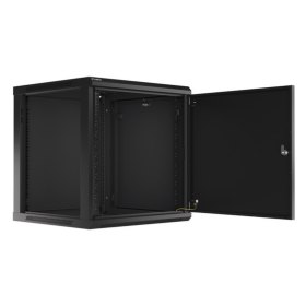 Armario lanberg mural rack 19 pulgadas 12u - 600x600 negro
