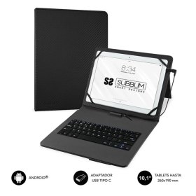 Funda + teclado subblim para tablet 10.1 pulgadas negro