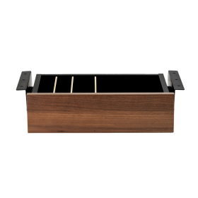 Cajon phoenix para escritorio artisan combinación negro y madera nogal