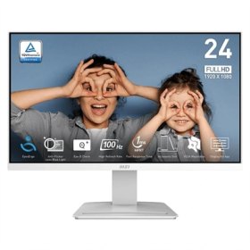 Monitor msi 23.8 pulgadas ips mp2412w fhd 100h hdmi dp blanco