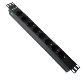 Regleta phasak 8 tomas rack 19 pulgadas 1.8m negro