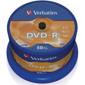 Verbatim dvd - r 4.7gb 16x tarrina 50 unidades advanced azo