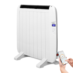 Yoevu radiador eléctrico bajo consumo 8 elementos 1200w de pared o pie blanco