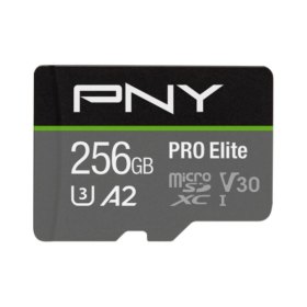 Tarjeta memoria micro sdxc pro elite pny 256gb clase 10 uhs - i u3