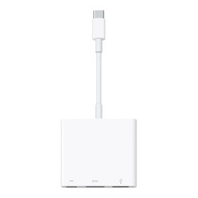 Adaptador usb tipo c a hdmi - usb tipo a - usb tipo c apple macho - hembra - blanco