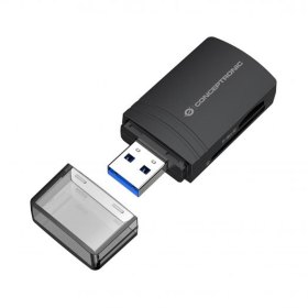 Lector de tarjetas usb 3.0 conceptronic bian06b sd - sdhc - sdxc - microsd - tflash