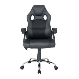 Silla de oficina equip 651016 negra respaldo acolchado ergonomica