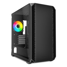 Ordenador caja gaming sharkoon mk2 rgb matx cristal templado negro
