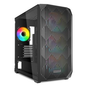 Ordenador caja gaming sharkoon mk3 matx cristal templado negro