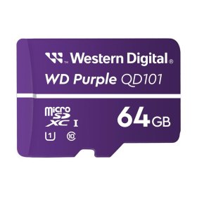 Tarjeta de memoria micro sdxc wd western digital purple sc qd101 64gb uhs - i cl10