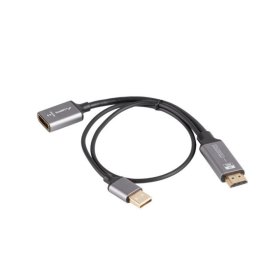 Adaptador 4k hdmi - usb tipo a a displayport lanberg 20cm - macho - hembra