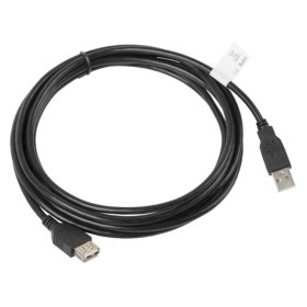 Cable alargador lanberg usb 2.0 macho - hembra - 3m - negro