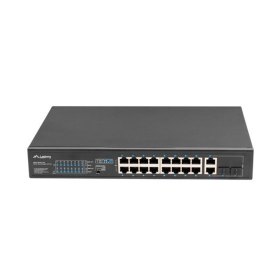 Switch lanberg 18 puertos 100mb 16xpoe+ - 2x gbit ether 150w rack 10 pulgadas - 19 pulgadas