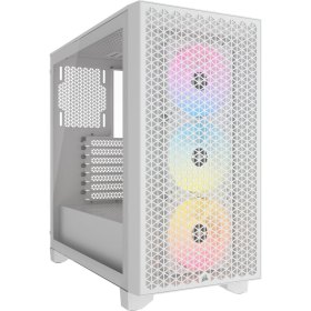 Caja ordenador gaming corsair 3000d airflow atx argb cristal templado blanca