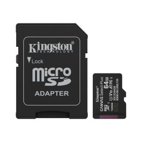 Tarjeta memoria micro sdxc 64gb kingston canvas select plus + adaptador sd