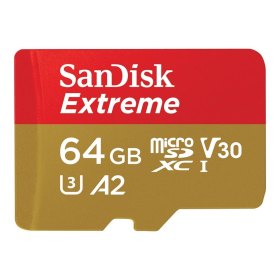 Tarjeta memoria micro secure digital 64gb sandisk extreme clase 10 uhs - i u3 + adaptador