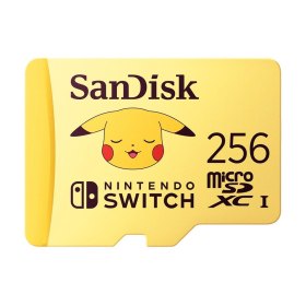 Tarjeta memoria micro secure digital 256gb sandisk nintendo switch pokemon pikachu edition clase v30 uhs - i u3