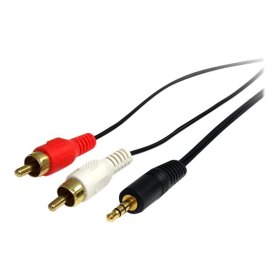 Cable mini jack a rca startech 0.92m - macho - macho - negro