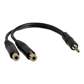 Cable mini jack 3.5mm startech 0.15m - macho - hembra - negro