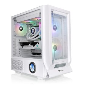 Caja ordenador gaming thermaltake ceres 350 mx atx argb cristal templado blanco