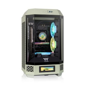 Caja ordenador gaming thermaltake tower 250 mini - itx cristal templado verde