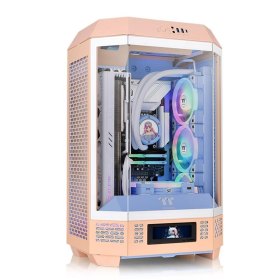 Caja ordenador gaming thermaltake the tower t300 matx cristal templado durazno
