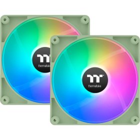 Ventilador caja inverso thermaltake ct120 argb 2x 120mm verde matcha