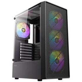 Caja ordenador gaming antec ax26 argb elite atx cristal templado negra