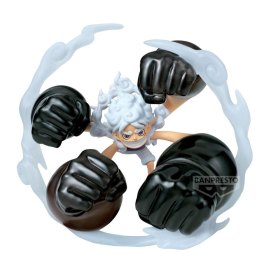 Figura banpresto one piece world collectable special monkey d.luffy gear5 - gum - gum dawn gatling