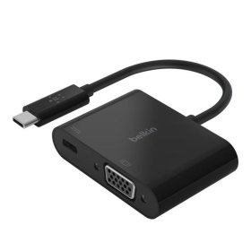 Adaptador usb tipo c a usb tipo c - vga belkin macho - hembra - negro