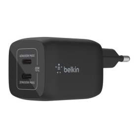 Cargador de pared belkin wch013vfbk 65w 2x usb tipo c negro