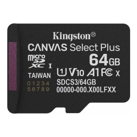 Tarjeta memoria micro secure digital sdxc 64gb kingston canvas select plus clase 10 uhs - 1