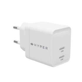 Cargador hyper 35w 2x usb tipo c blanco