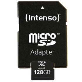 Tarjeta memoria micro sd intenso 128gb cl10 + adaptador sd
