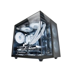Caja ordenador mars gaming mcfusionm matx cristal templado negro
