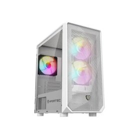 Caja de pc gaming nfortec dys torre micro - atx a - rgb c. templado 3x120 inc. blanc