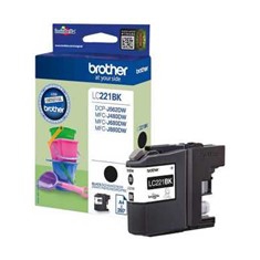 Cartucho tinta brother lc221bk negro 260 paginas dcpj562dw - mfcj480dw - mfcj680dw