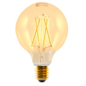 Bombilla led silver electronic filamento edison globo 3w=25w - e27 - 2.200k - 320º - 330 lm - luz extra calida - a++