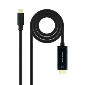 Cable nanocable conversor usb tipo c a hdmi usb tipo c - mhdmi - m negro 1.8 m
