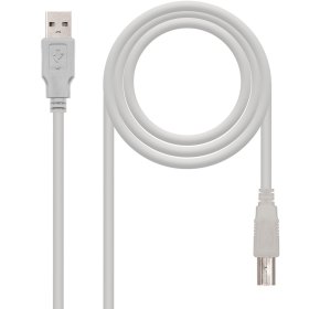 Cable impresora nanocable conversor usb - a a usb - b macho - macho beige 1.8m