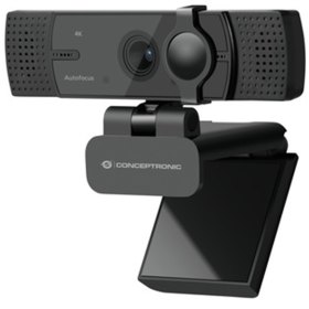 Webcam 4k conceptronic amdis08b 15.9mp - 4k ultra hd - usb - 2.26mm - angulo vision 120º - enfoque automatico - doble microfono integrado