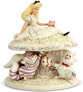 Figura enesco disney alicia en el pais de las maravillas alicia con rison y el conejo