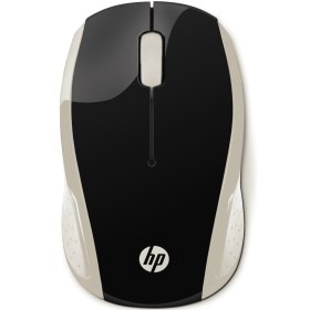 Mouse raton hp wireless inalambrico 200 negro - oro