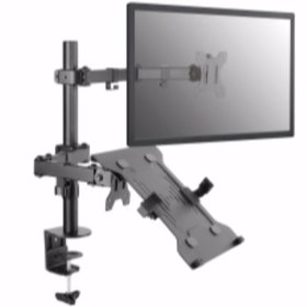 Soporte equip pantalla mesa 13 pulgadas - 32 pulgadas doble brazo 2 monitores o 1 monitor + 1 portatil (bracket para portatil incl) vesa standard hasta 8kg