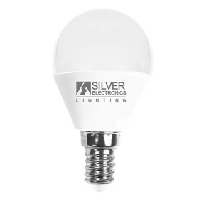 Bombilla led decorativa silver electronis esferica 5w=50w - e14 - 5000k - 620 lm - luz blanca - a+