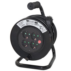 Regleta alargadera enrollacables 4 tomas - 15m - 16a - 250v - 3x1.5mm - color azul