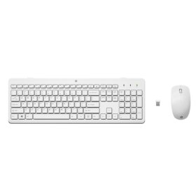 Kit teclado + mouse raton hp 230 wireless inalambrico - blanco