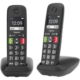 Telefono fijo inalambrico gigaset e290 duo negro 300 numeros - 42 tonos