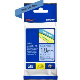 Cinta laminada brother tze541 18mm x 8m azul - negro